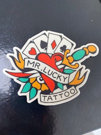 mr lucky tattoo sticker